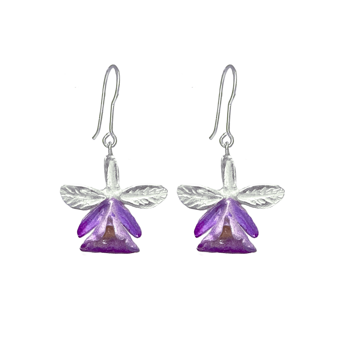 Aretes Orquídea Mini Morada