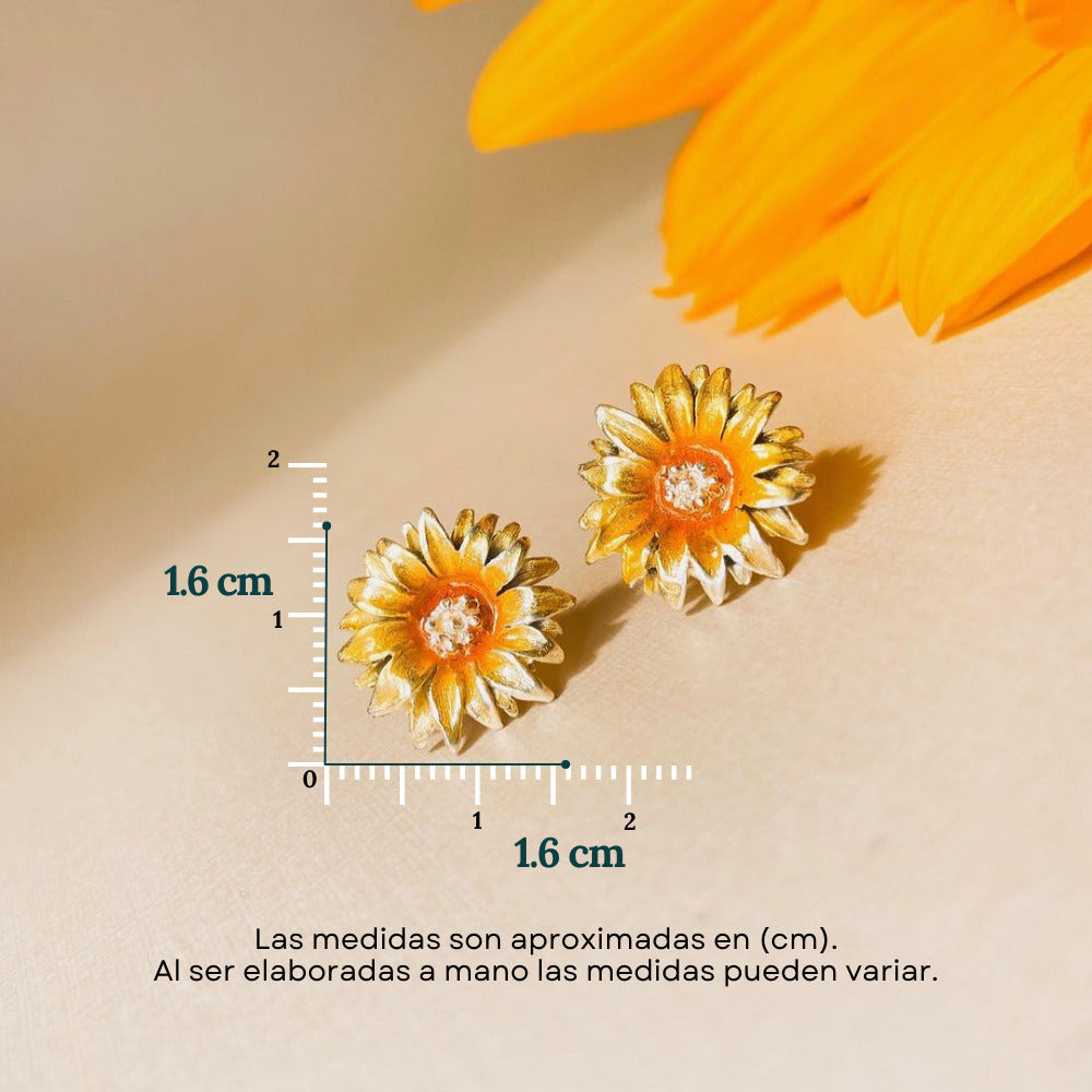 Aretes Girasol Mediano